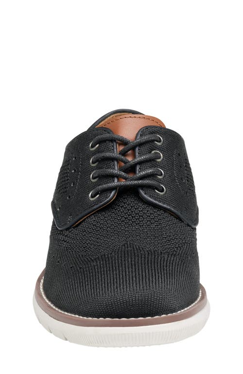 Shop Johnston & Murphy Kids' Holden Knit Wingtip Derby In Black Knit