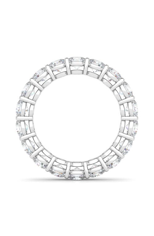 Shop Hautecarat Round Cut Lab Created Diamond 18k Gold Eternity Band Ring In White Gold