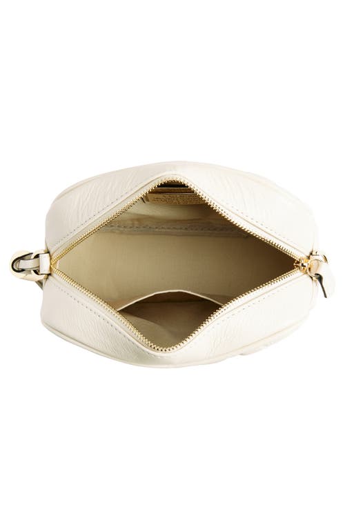 Shop Valentino By Mario Valentino Amel Diamond Stud Crossbody Bag In Warm Milk