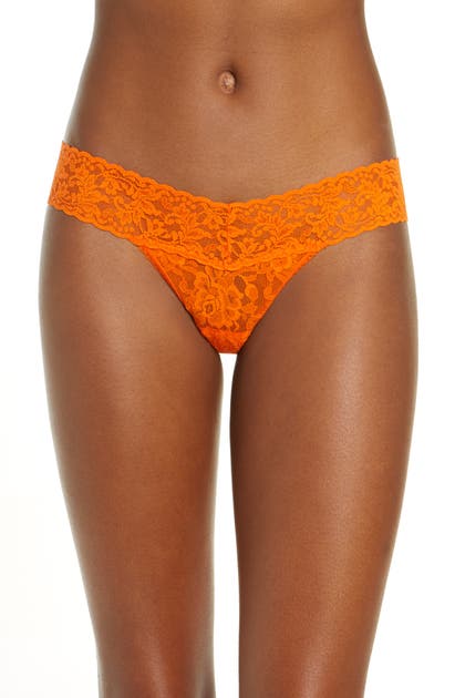 Hanky Panky Signature Lace Low Rise Thong In Satsuma Or