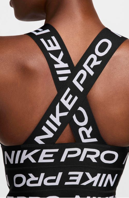 Shop Nike Pro Bandage Dress In Black/white