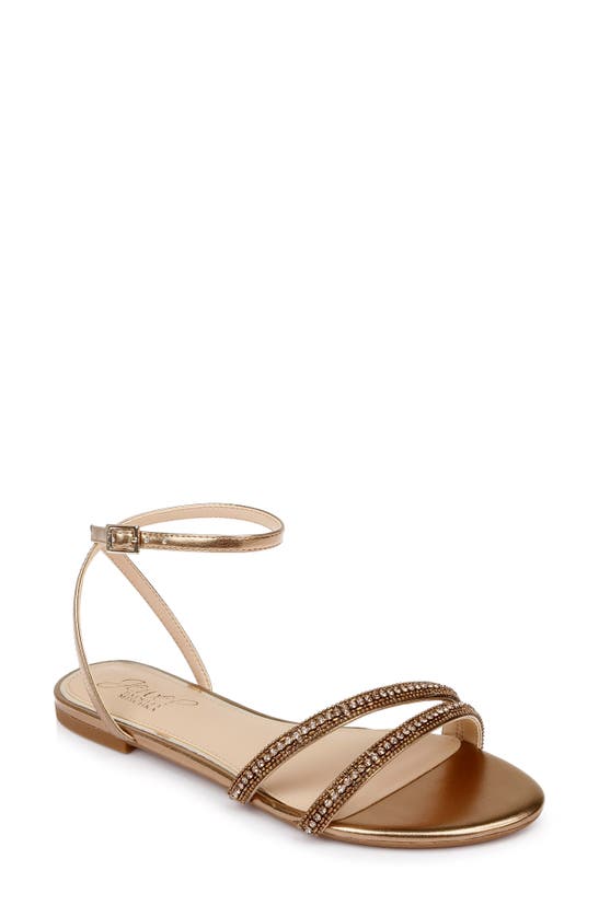 Shop Jewel Badgley Mischka Roslyn Ankle Strap Sandal In Bronze