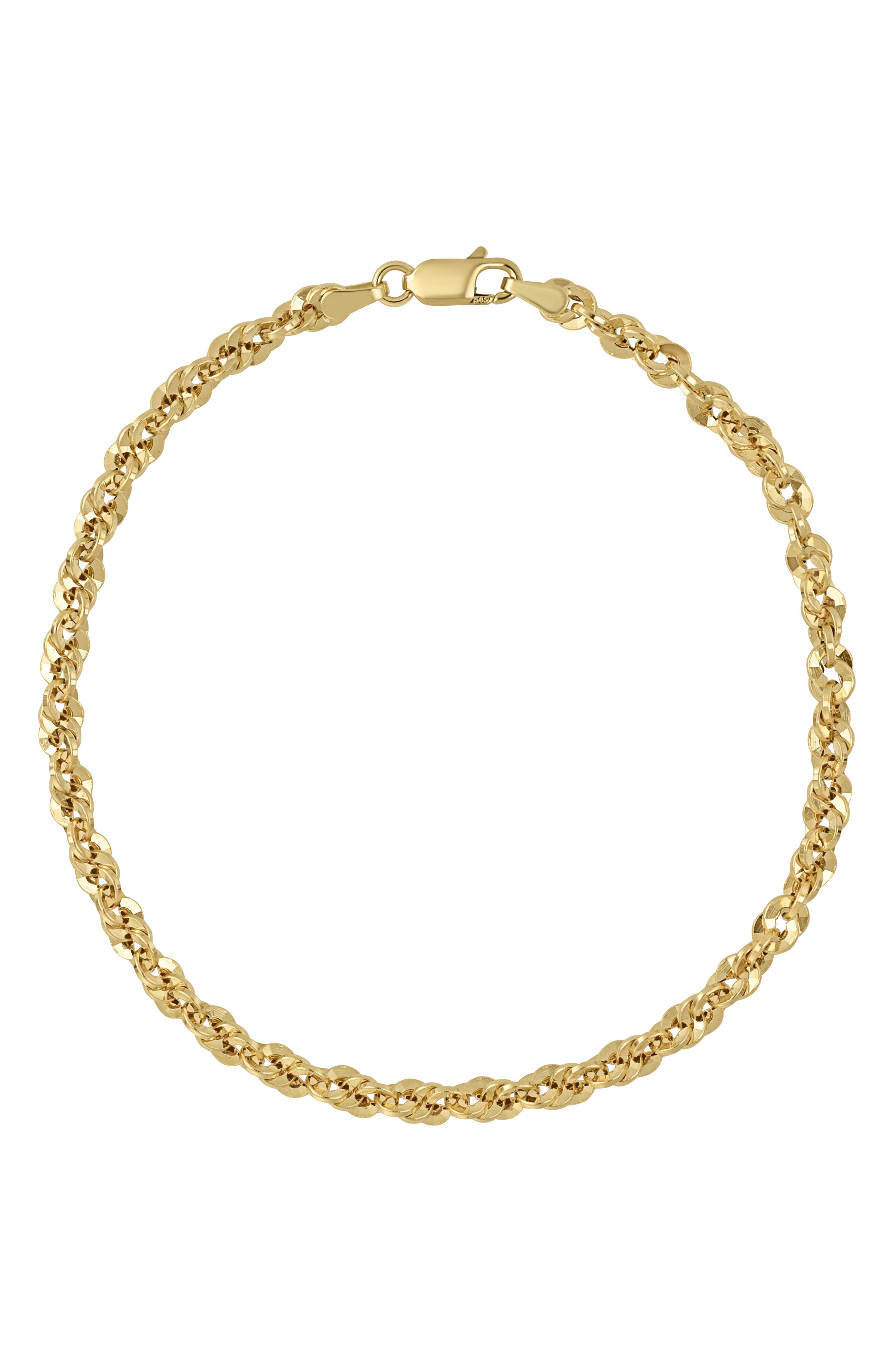 Bony Levy Rope Chain Bracelet in 14K Yellow Gold 