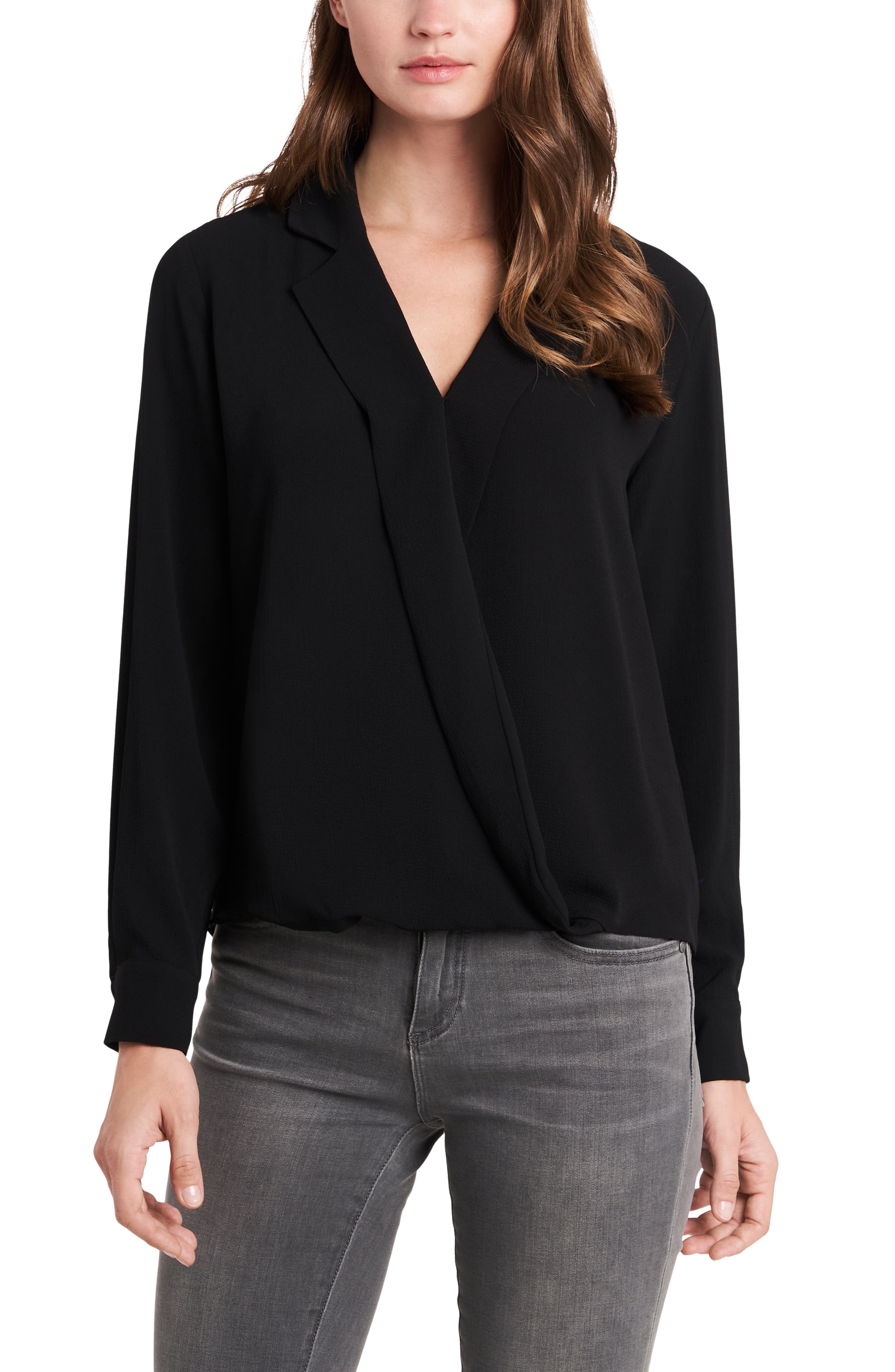 vince camuto faux wrap blouse