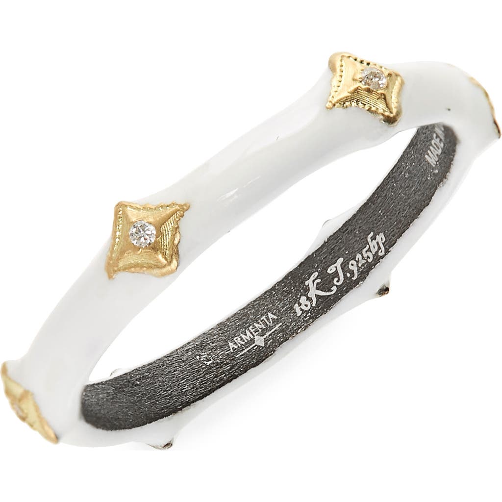 Armenta Old World Enamel Crivelli Ring In Blackened Silver/gold
