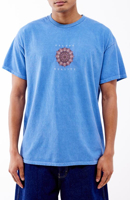 Escape Reality Mandala Graphic T-Shirt in Light Blue