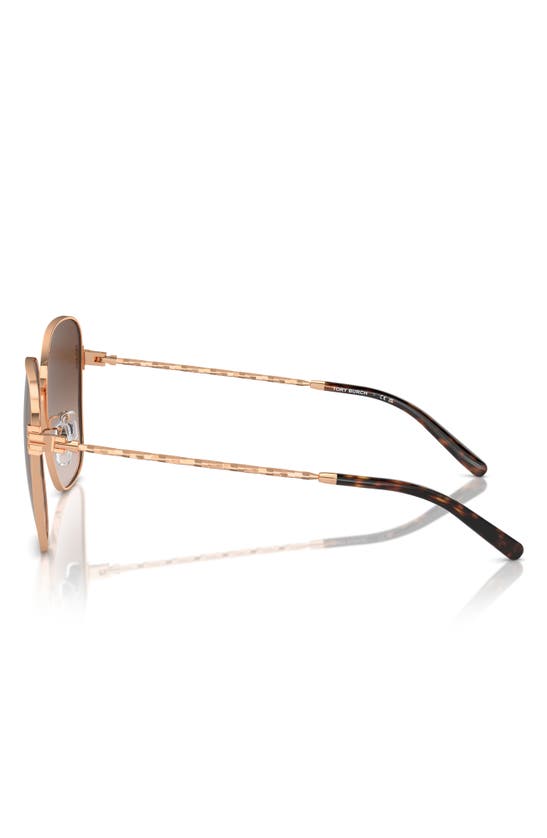 Shop Tory Burch 57mm Gradient Square Sunglasses In Rose Gold
