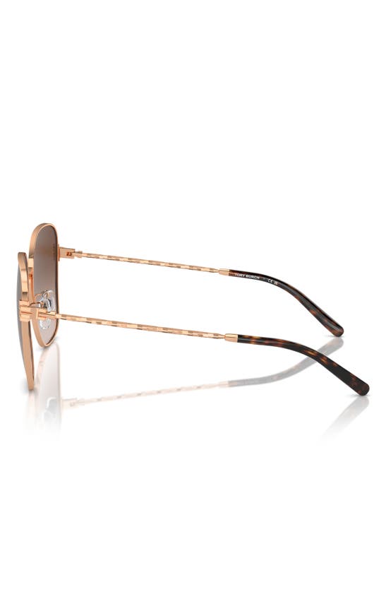 Tory Burch 55mm Square Sunglasses In Rose Gold