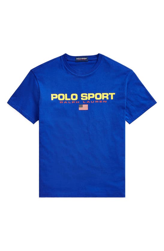 Shop Polo Ralph Lauren Polo Sport Graphic Tee In Sapphire Star
