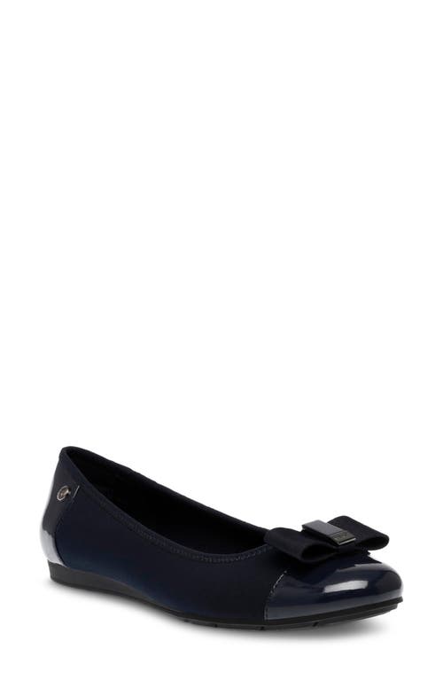 Anne Klein Alive Cap Toe Flat in Navy Multi 