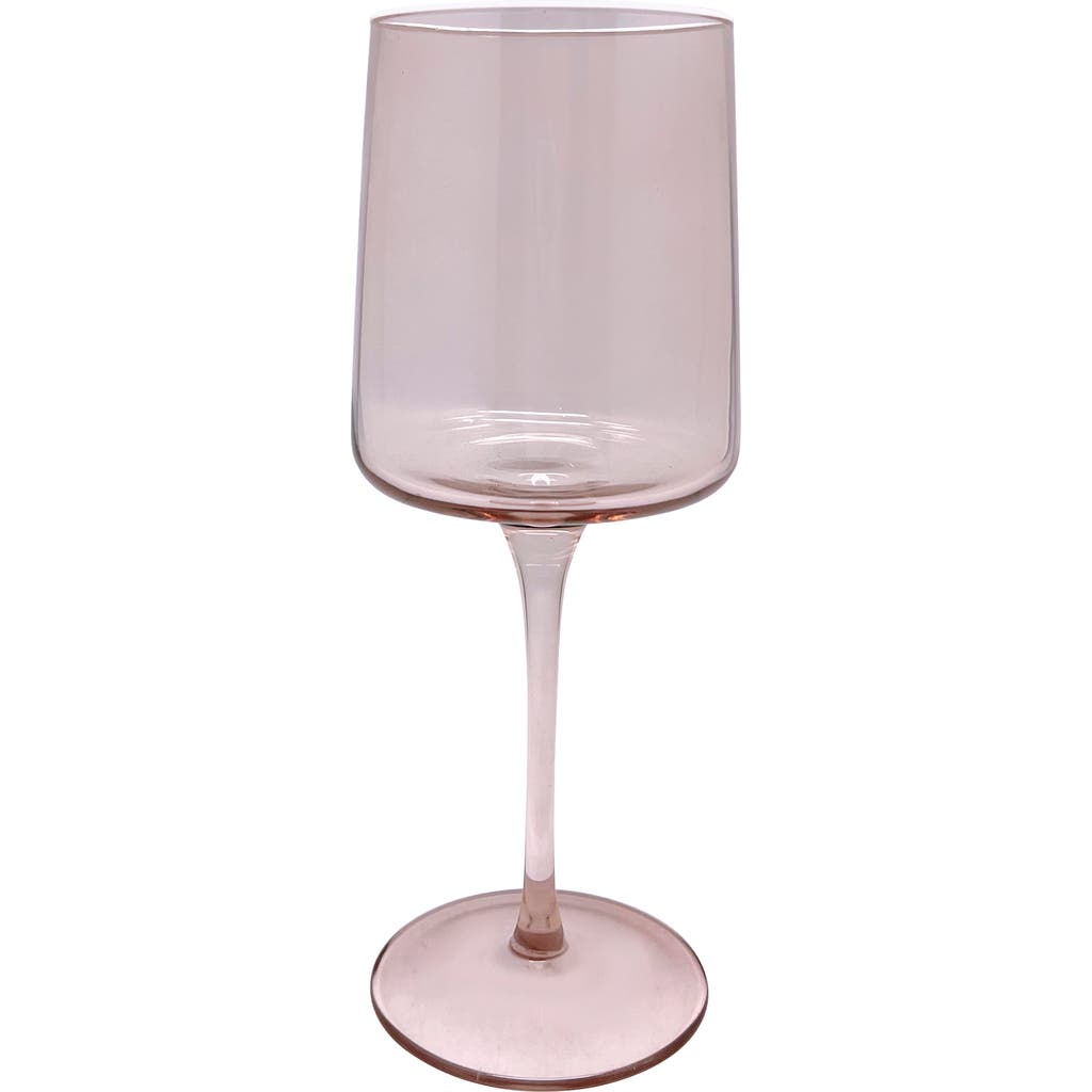 Mariposa Fine Line Clear Wine Glasses, Set Of 4 In Pink