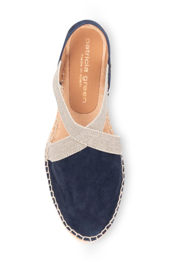 Shop Patricia Green Grace Espadrille Wedge In Navy