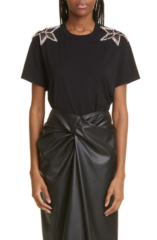 Stella McCartney Embellished Star Cotton T-Shirt in 1000 Black at Nordstrom, Size Medium