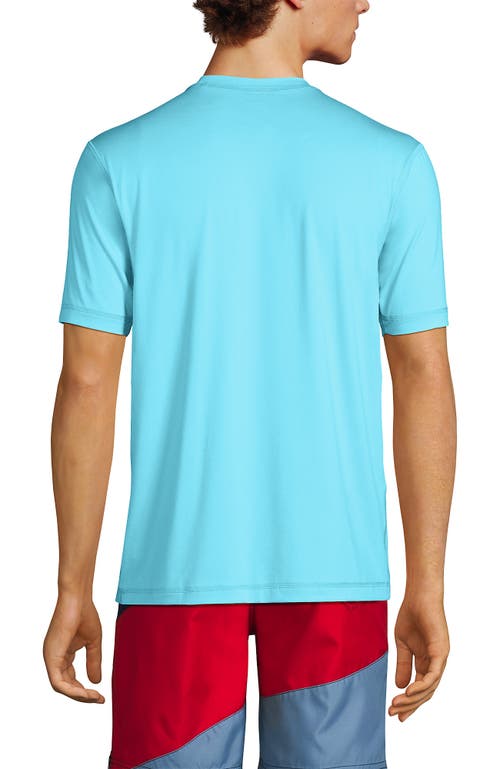 Shop Lands' End Short Sleeve Swim Tee Rash Guard In River Mist