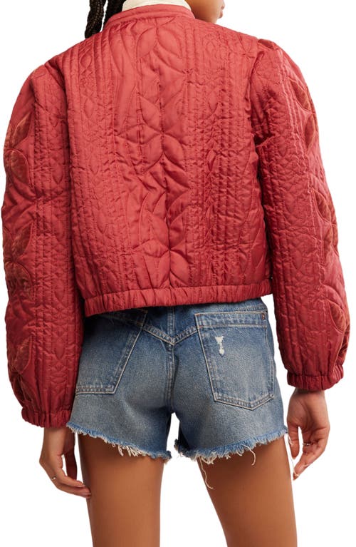 FREE PEOPLE FREE PEOPLE QUINN QUILTED CROP JACKET 