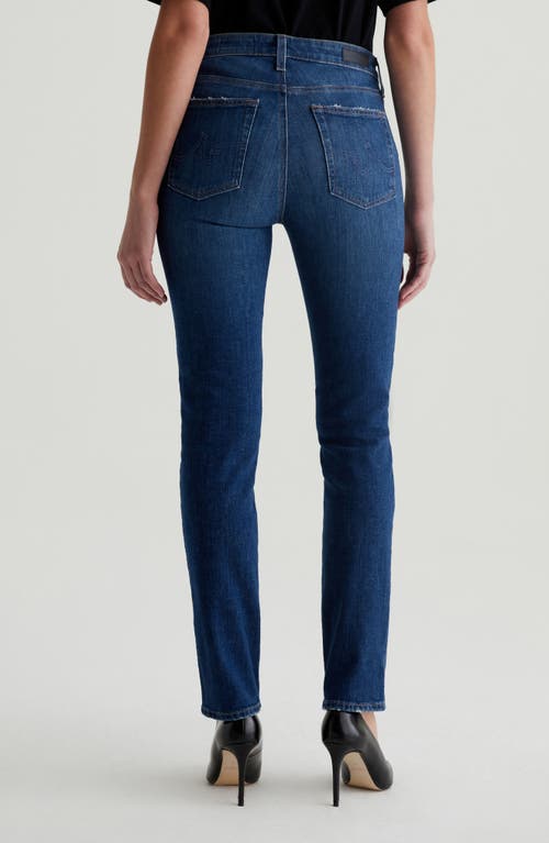 Shop Ag Mari Mid Rise Slim Straight Leg Jeans In Mykonos