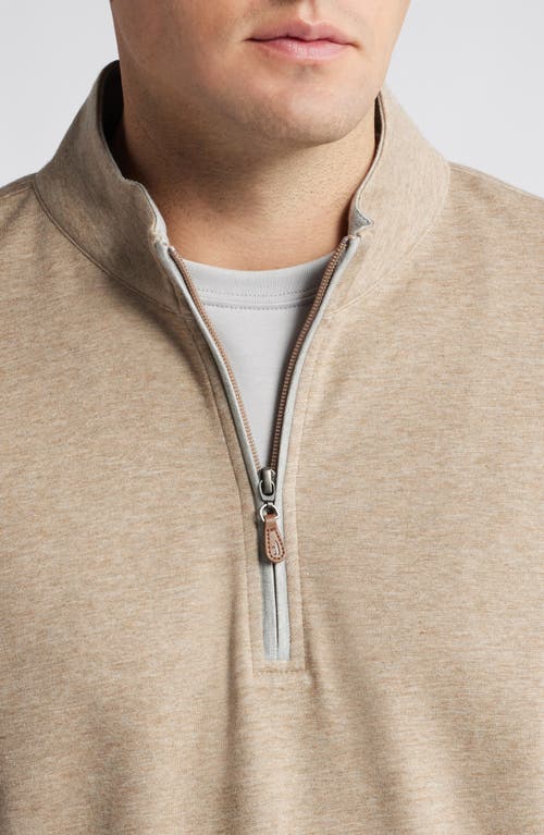 Johnnie-o Sully Quarter Zip Pullover In Cedar