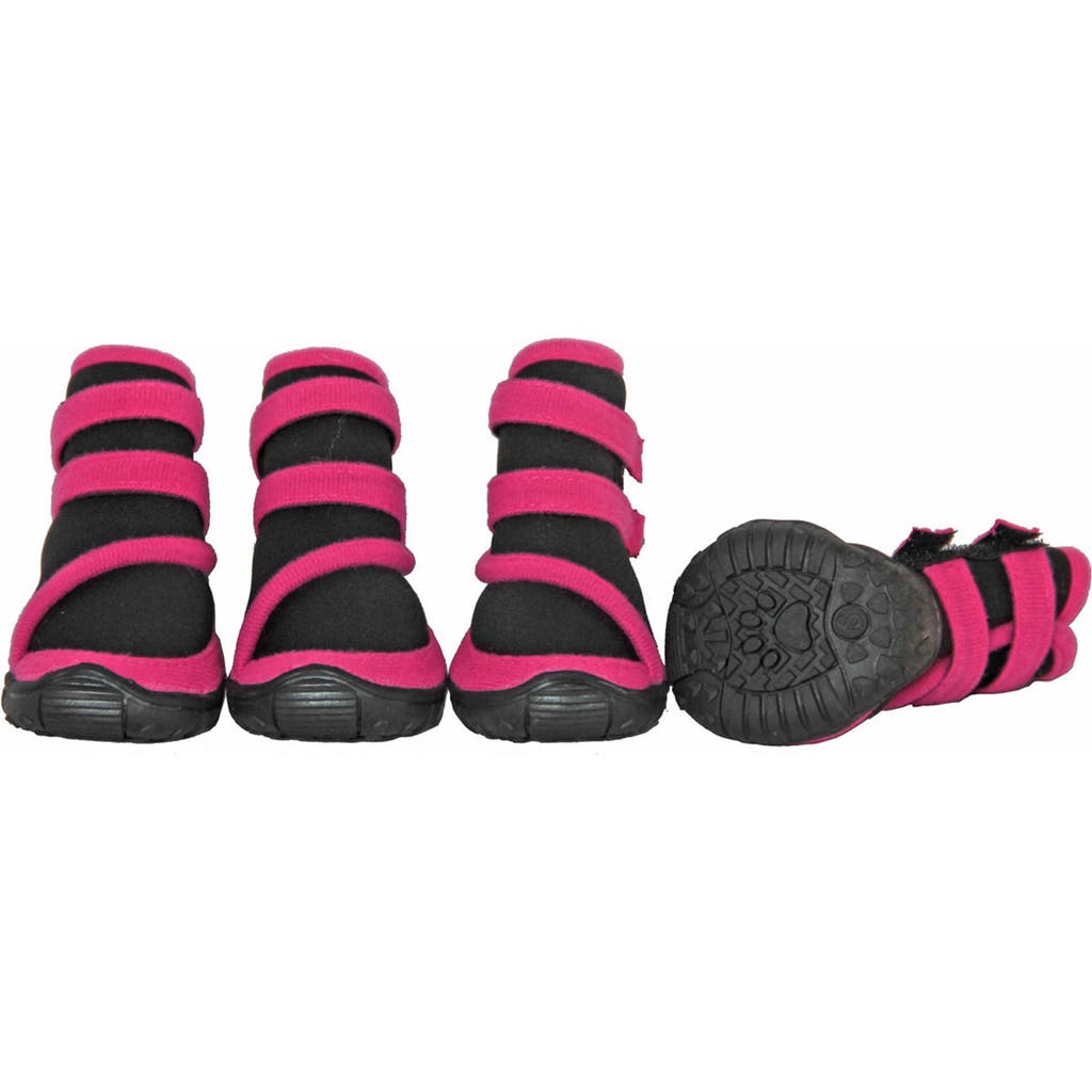 Shop Pet Life 'premium Cone' High Support Performance Dog Shoes In Black/pink