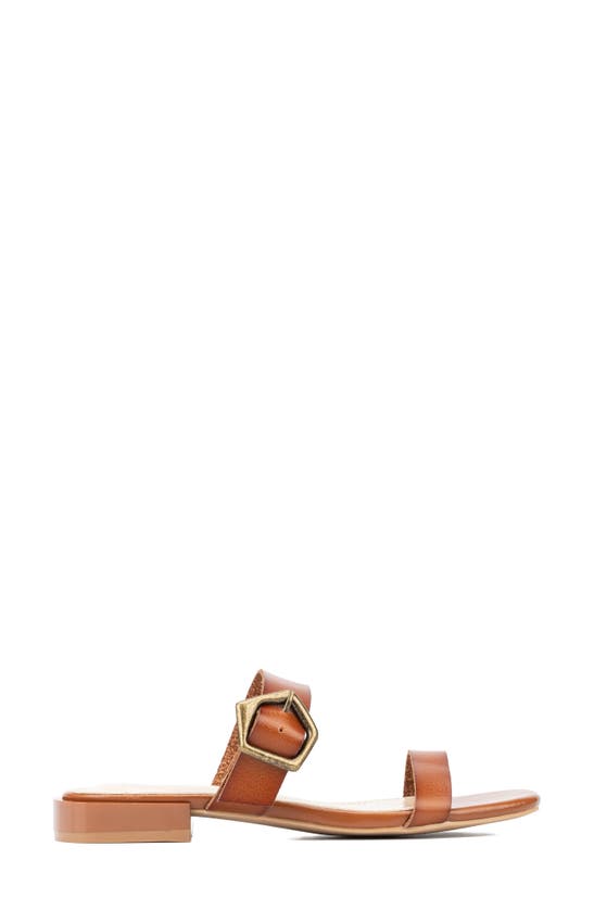 New York And Company Helga Women's Big Buckle Sandal In Brown