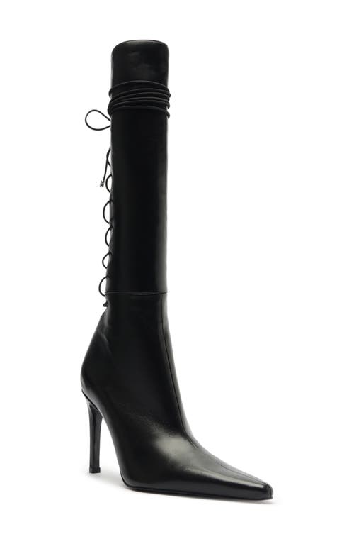 Shop Schutz Gwen Pointed Toe Over The Knee Boot In Black