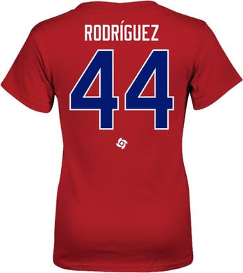 LEGENDS Youth LEGENDS Julio Rodriguez Red Dominican Republic Baseball 2023  World Baseball Classic Name & Number T-Shirt