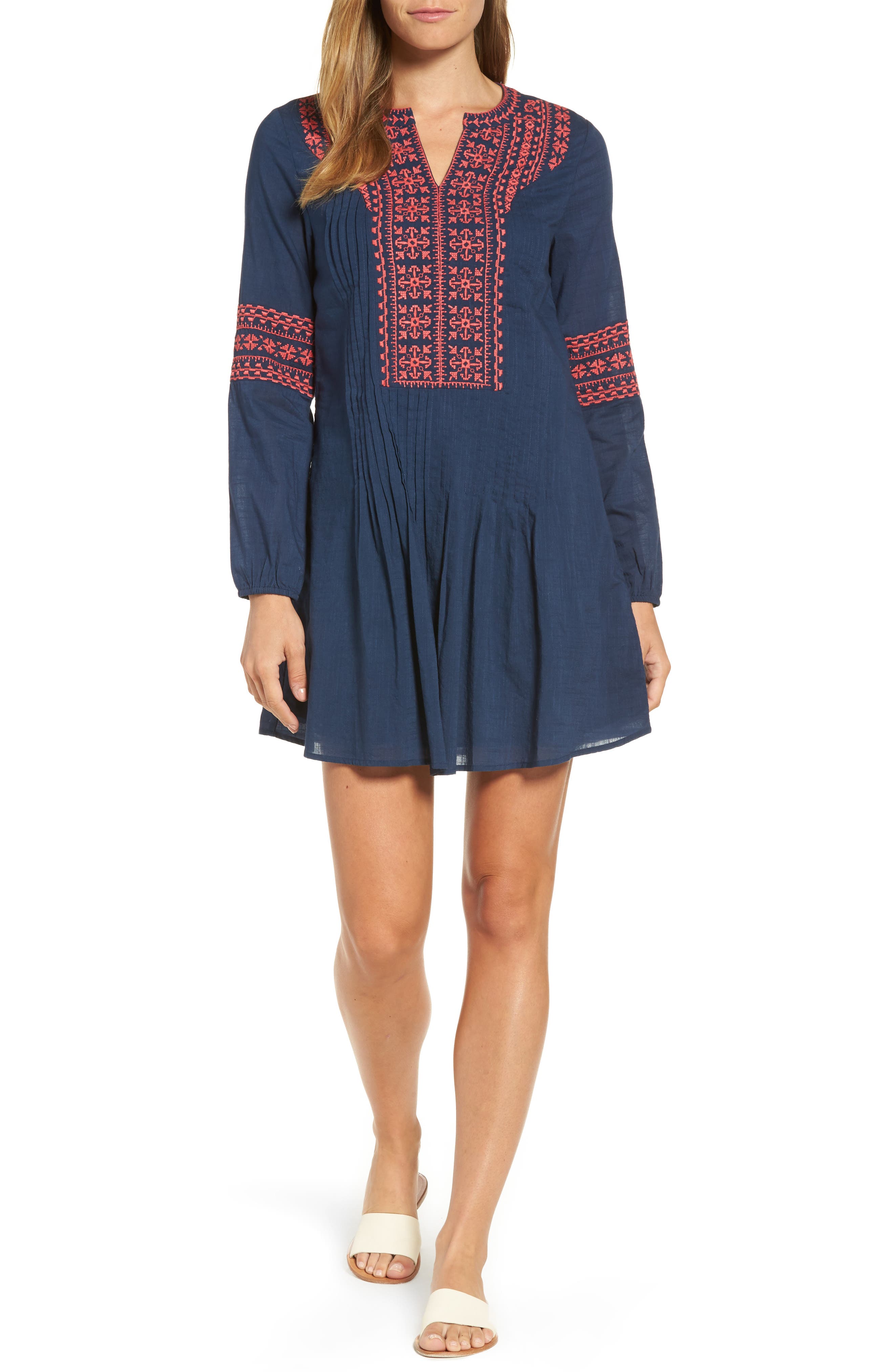 vineyard vines Embroidered Pintuck Dress Nordstrom