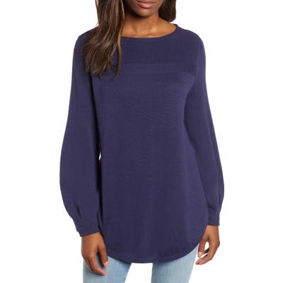 Caslon Bishop Sleeve Sweater, Blue