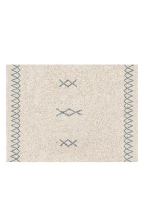 Lorena Canals Atlas Washable Cotton Blend Rug in Natural/blue at Nordstrom