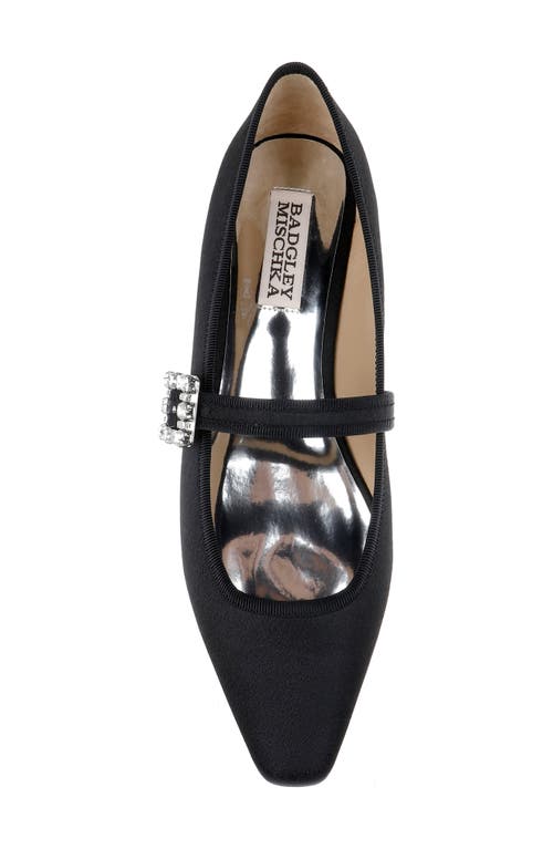 Badgley Mischka Collection Brystol Mary Jane Flat In Black Crepe