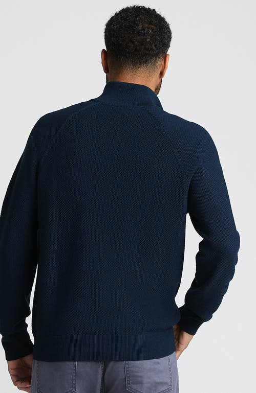 Shop Lands' End Long Sleeve Washable Merino Wool Quarter Zip Sweater In Radiant Navy