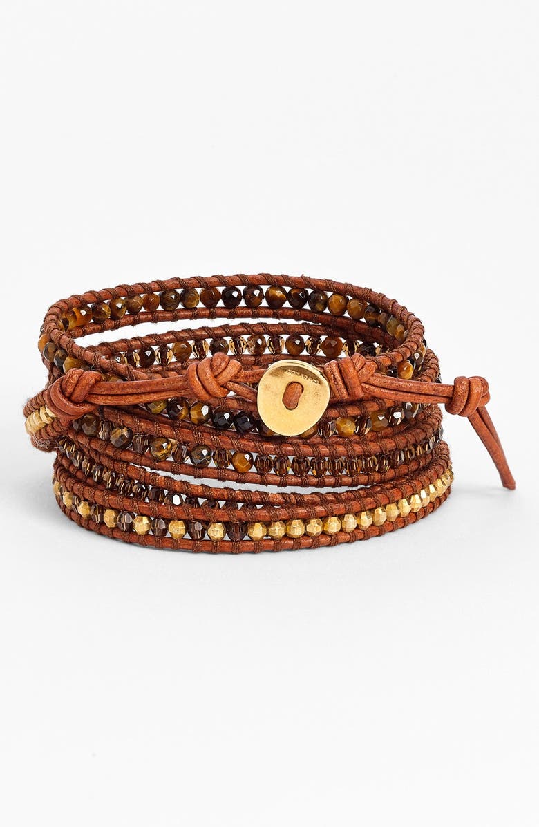 Chan Luu Beaded Leather Wrap Bracelet | Nordstrom