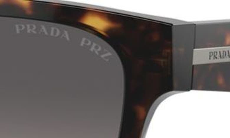 Shop Prada 52mm Square Polarized Sunglasses In Tortoise