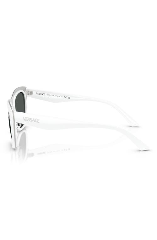 Versace 53mm Rectangular Sunglasses In White