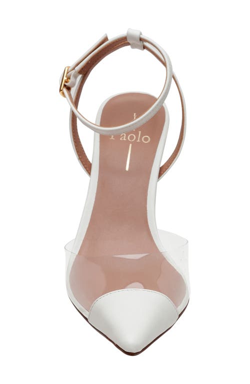 Linea Paolo Yuki Pointed Toe Pump In Clear/eggshell