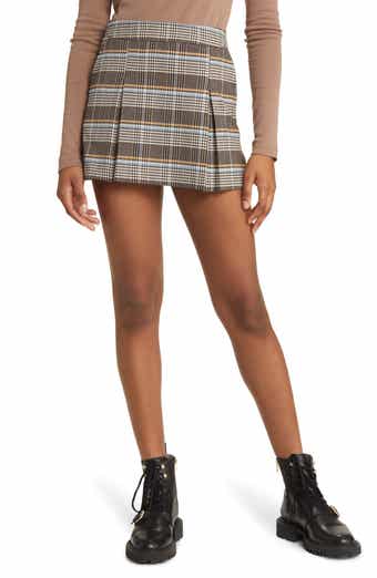 Topshop Plaid Pleated Miniskirt Nordstrom