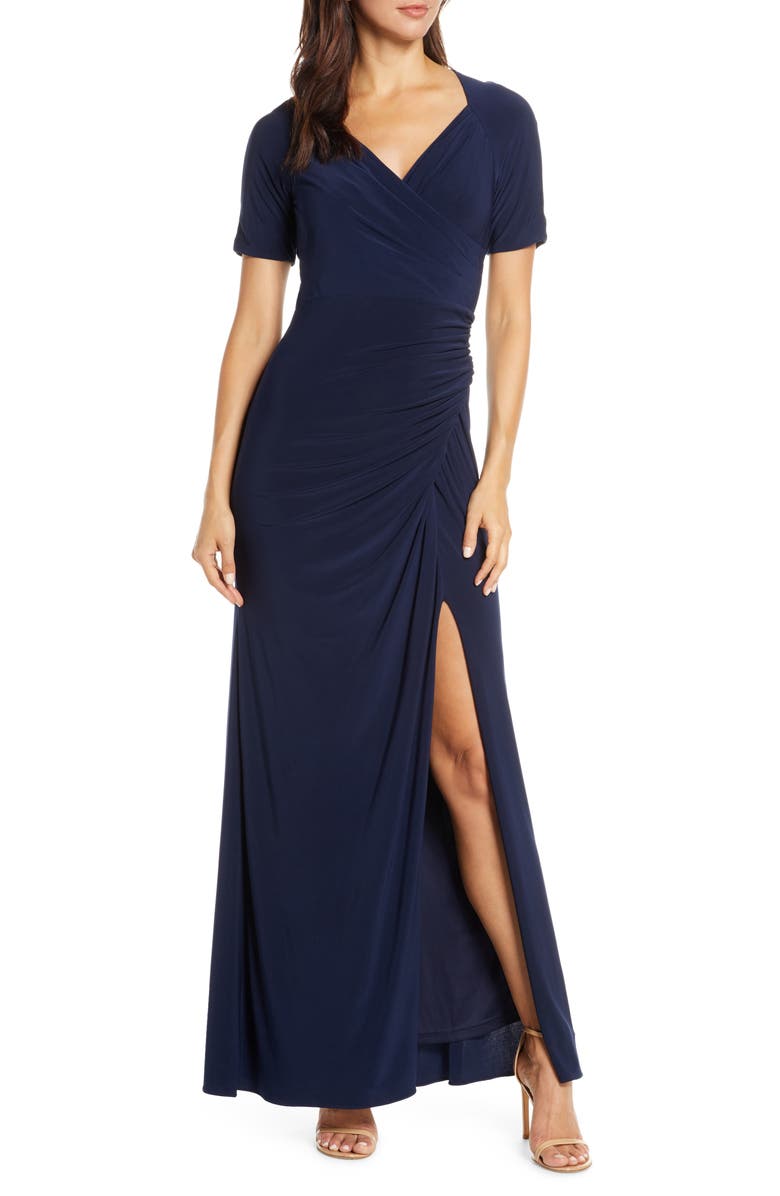 Adrianna Papell Ruched Jersey Gown | Nordstrom
