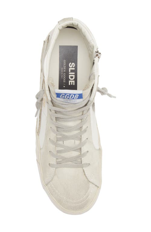 Golden Goose Slide High Top Sneaker In White/ice