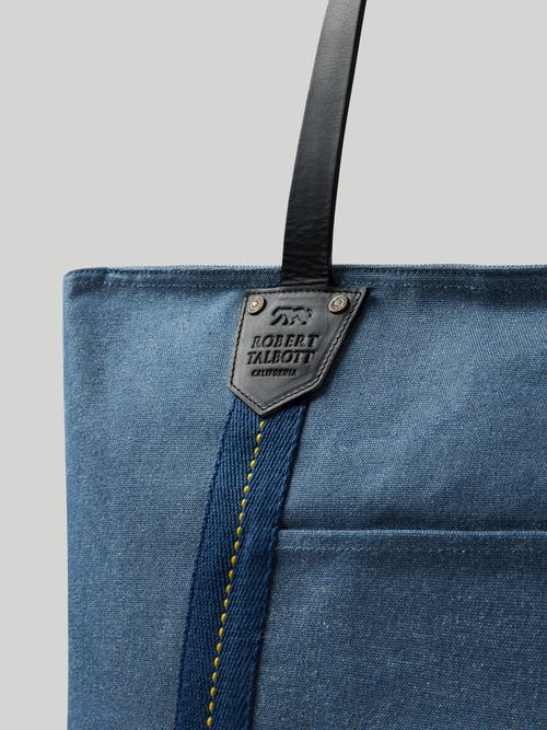 Shop Robert Talbott Freeman Canvas Tote Bag In Denim Blue