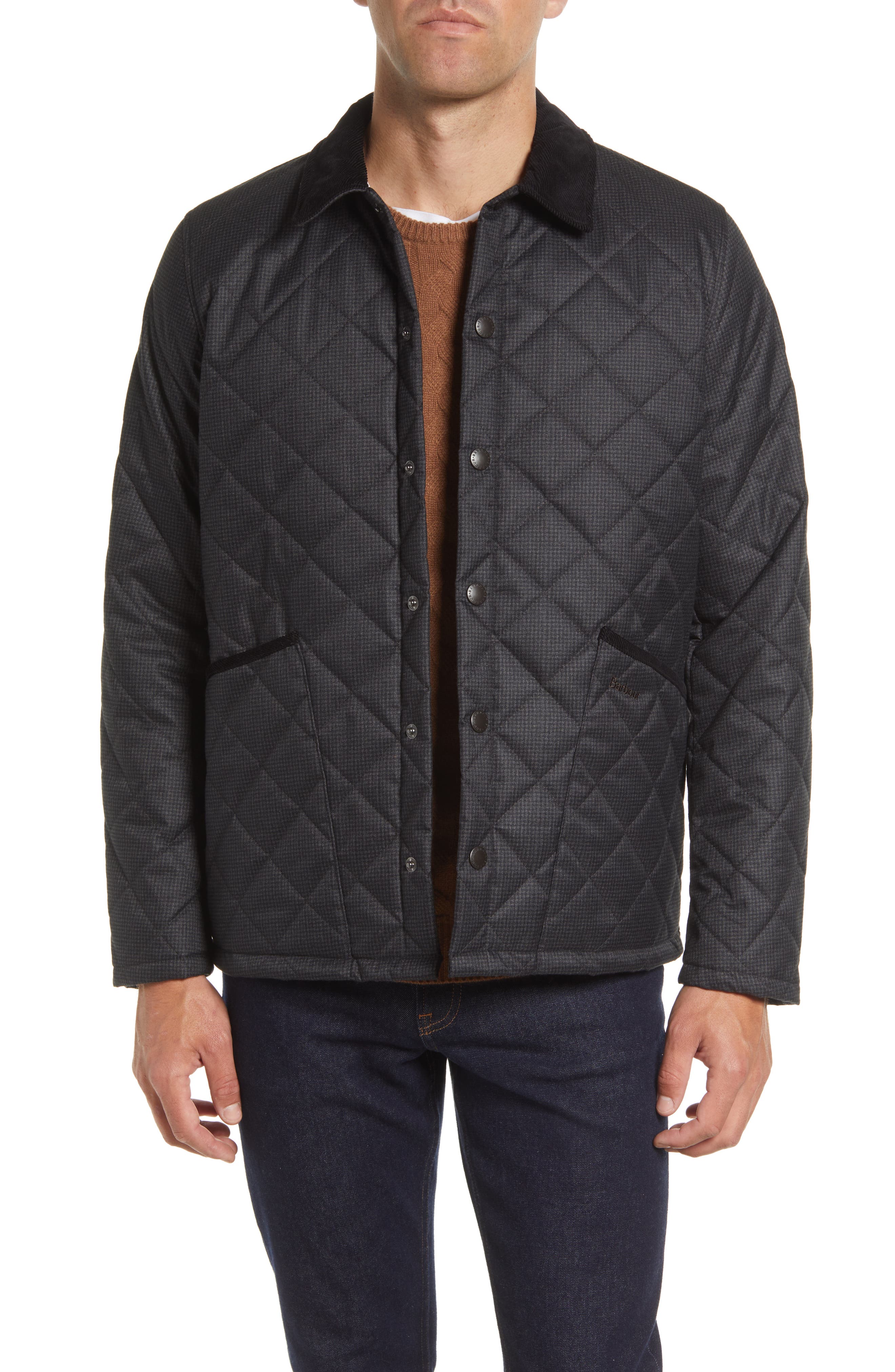 checked quilted jacket