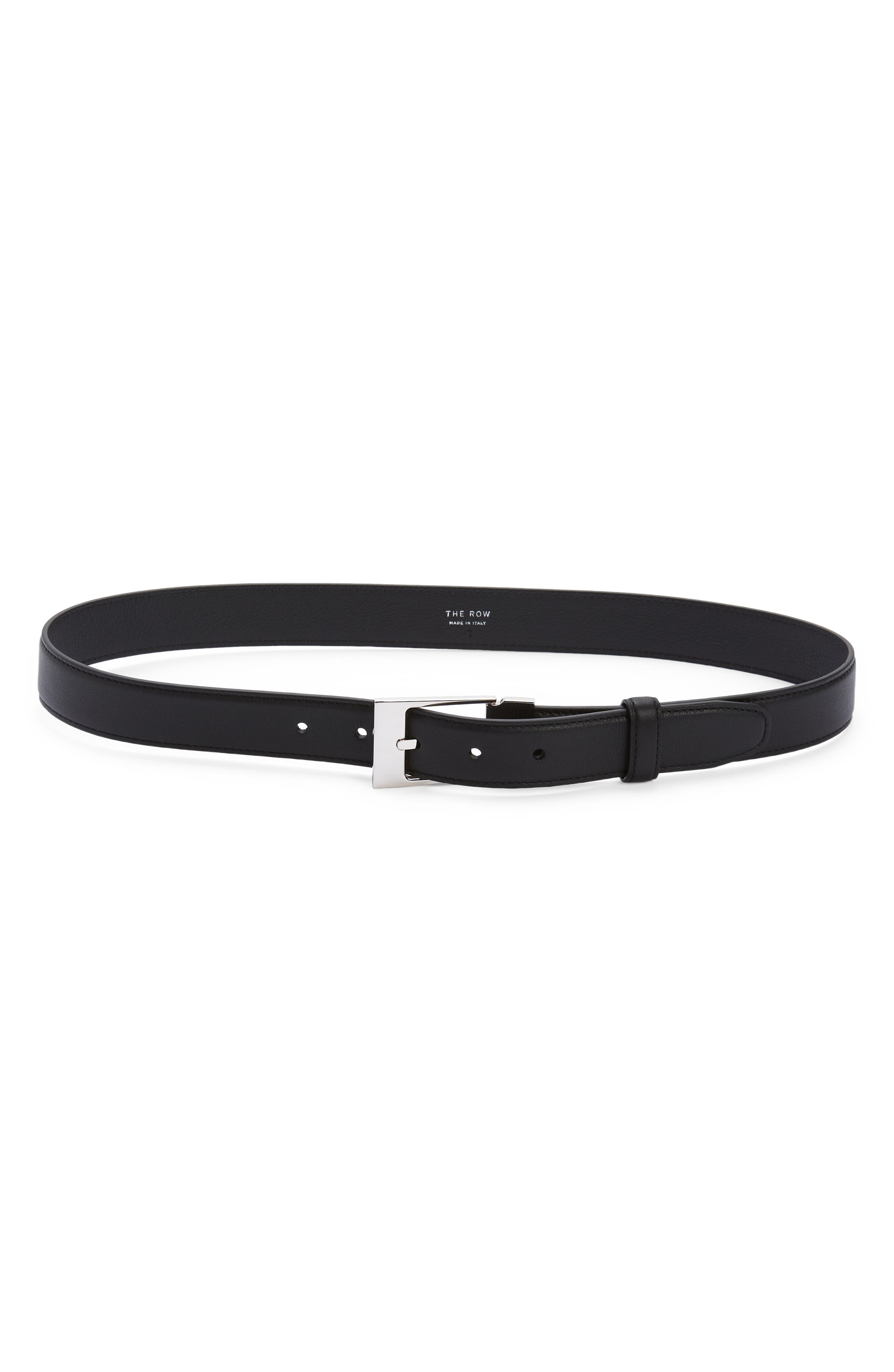 The Row Jewel Leather Belt in Black Plaid