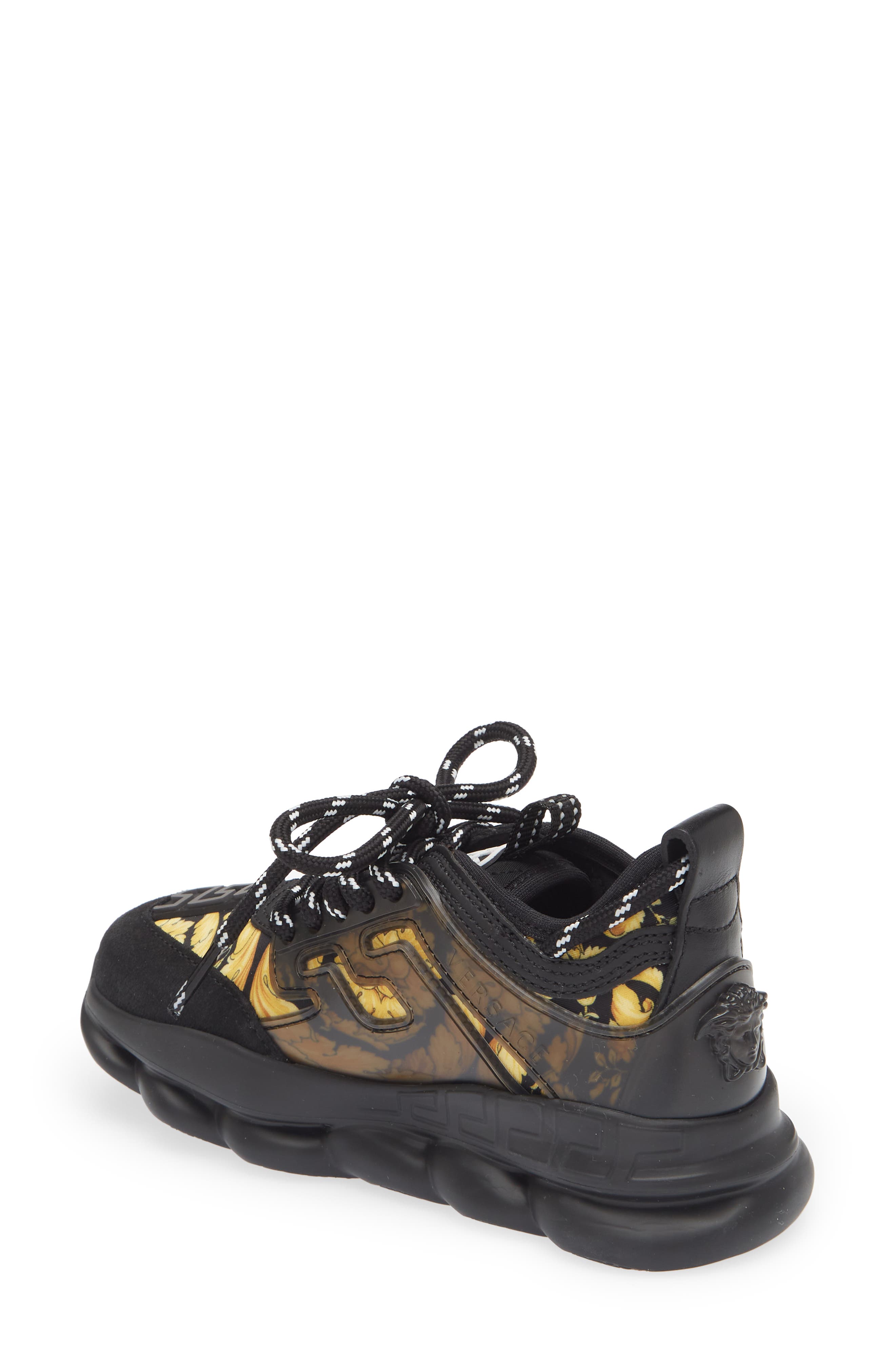 versace chain sneakers black