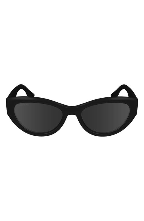 Lacoste Sport 54mm Cat Eye Sunglasses in Black at Nordstrom