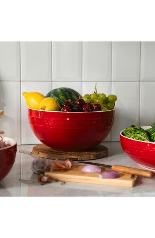 Staub 2-piece Ceramic Nested Mixing Bowl Set In Cherry