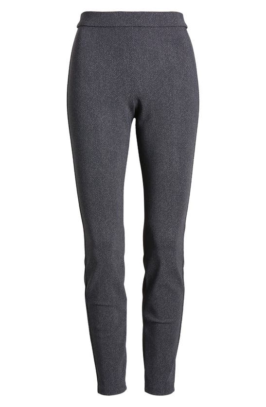 Theory Adbelle High Waist Slim Fit Crop Pants In Charcoal Multi