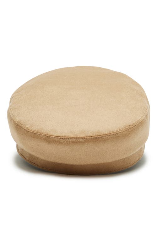 Eugenia Kim Marina Chain Cashmere Newsboy Cap In Camel
