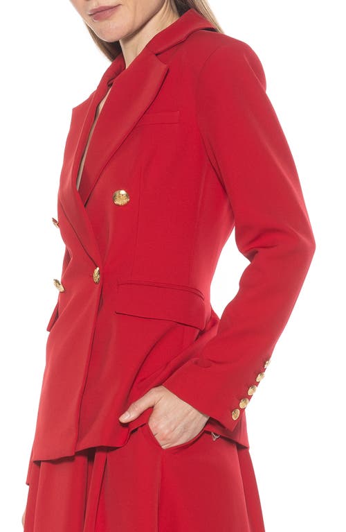 Alexia Admor Women's Farrah Double Breasted Blazer In Red