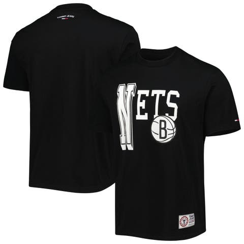 Men's Tommy Jeans Black Brooklyn Nets Mel Varsity T-Shirt