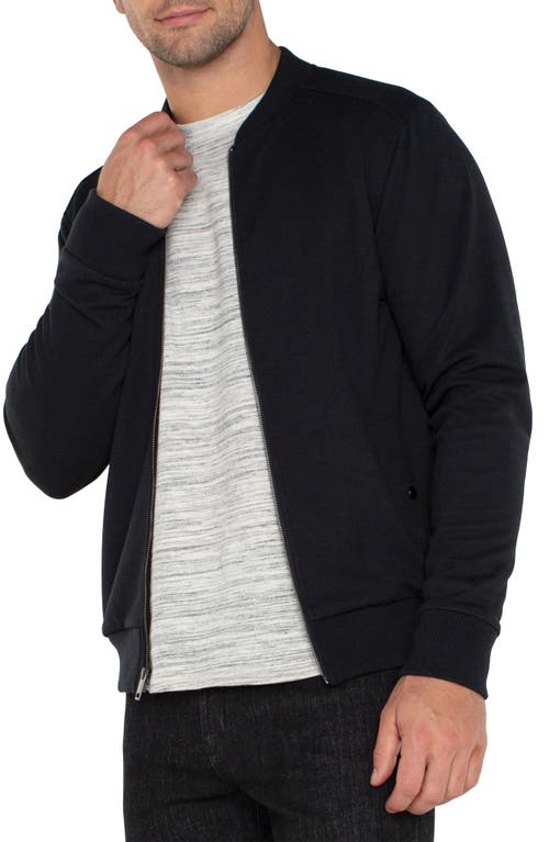 Shop Liverpool Knit Bomber Jacket In Black