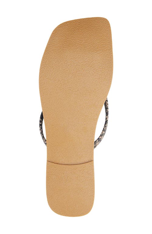 Beach By Matisse Bungalow Flip Flop In Brown Multi Snake