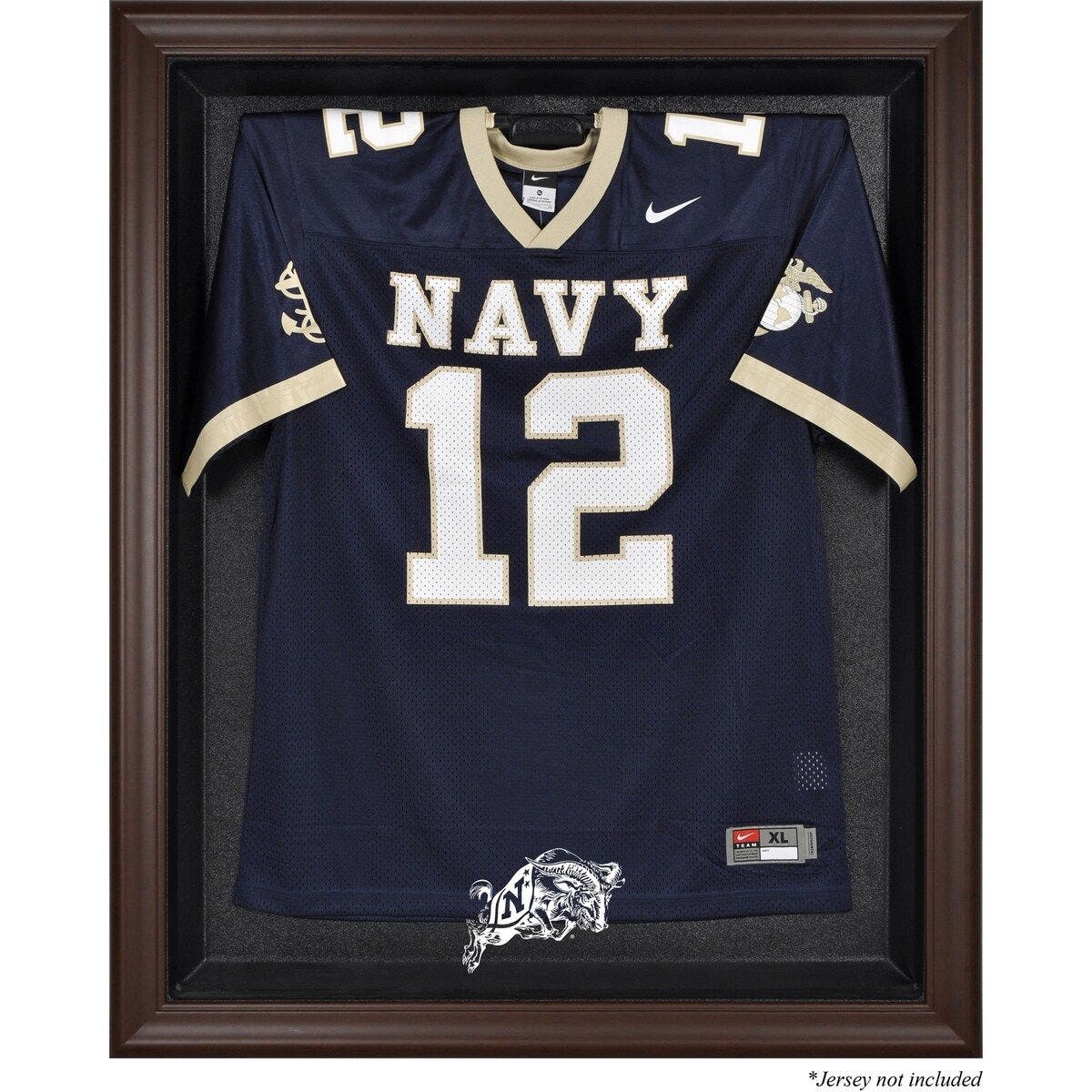 FANATICS AUTHENTIC Navy Midshipmen Brown Framed Logo Jersey Display